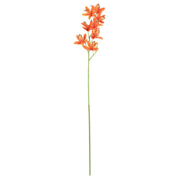 Vickerman 32" Orchid Stem, 6 per Pack, Orange