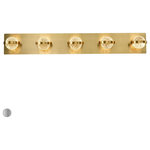 Eurofase - Eurofase 37071-028 Ryder - 32.75 Inch 25W 5 LED Bath Bar - 3500 1250  Assembly RRyder 32.75 Inch 25W Gold Clear GlassUL: Suitable for damp locations Energy Star Qualified: n/a ADA Certified: n/a  *Number of Lights: Lamp: 5-*Wattage:5w LED bulb(s) *Bulb Included:Yes *Bulb Type:LED *Finish Type:Gold