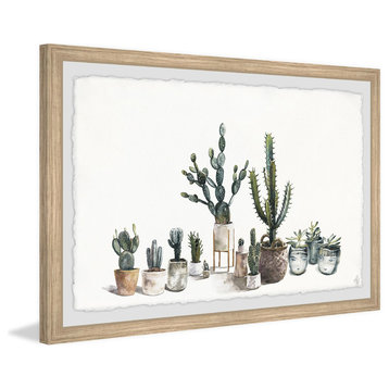 "Cacti Haven" Framed Painting Print, 36"x24"