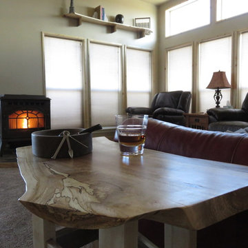 Silver Maple End Table with Black Walnut Accents