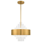 Livex Lighting - Livex Lighting 48874-08 Orenburg - Eight Light Pendant Chandelier - A dramatic addition in this sophisticated contempoOrenburg Eight Light Natural Brass NaturaUL: Suitable for damp locations Energy Star Qualified: n/a ADA Certified: n/a  *Number of Lights: Lamp: 8-*Wattage:60w Candelabra Base bulb(s) *Bulb Included:No *Bulb Type:Candelabra Base *Finish Type:Natural Brass