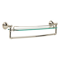 Delta Cassidy 24&Prime; Glass Shelf with Bar - Bathroom Shelves