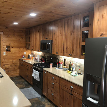 Rustic Kitchen Remodel Done in Knotty Alder