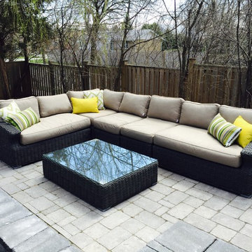 Client's backyard, Toja Patio Furniture, Azores Sectional Set