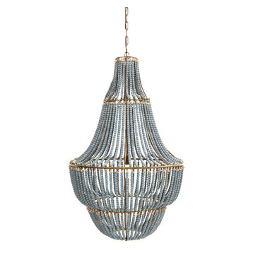 The 15 Best Coastal Chandeliers For, Blue Turquoise Beaded Chandelier Uk