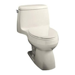 KOHLER - KOHLER Santa Rosa 1-Piece 1.6 GPF Compact Elongated Toilet in Biscuit - Toilets