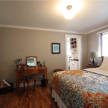 We designed and built this new master bedroom into their former attached 2-car g