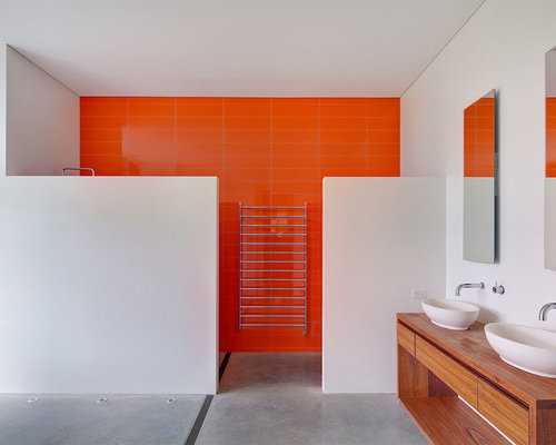  Bathroom  Ideas  Photos with Orange  Tiles 