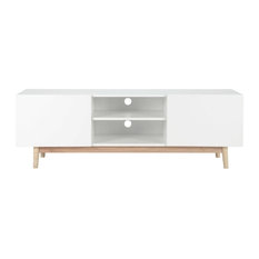 Mueble de TV vintage blanco de madera An. 150 cm Artic