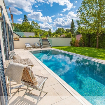 NIVEKO Polystone Überlaufbecken Modell Multi 8,63 x 3,00 x 1,50 m in grau