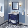 Jeffrey Alexander Adler 30" Hale Blue Single Sink Vanity With Mable Top