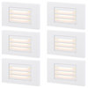 5W Louvered Dimmable LED Step Lights, 3000K Warm White, White, Pack of 6