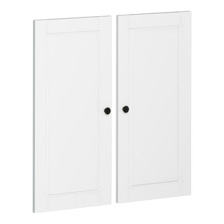 White Shaker L-Shape 9x12 Cabinet Set for 84H Kitchen