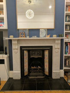Retiling Fireplace Hearth Victorian, How To Replace Tile On A Fireplace