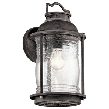 Kichler 49571 Ashland Bay Collection 16" Outdoor Wall Light - Weathered Zinc