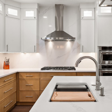 Modern Cooking Wall and Workstation Island After