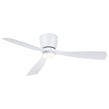 Klinch 52" Indoor/Outdoor Ceiling Fan With LED Light Kit Matte White