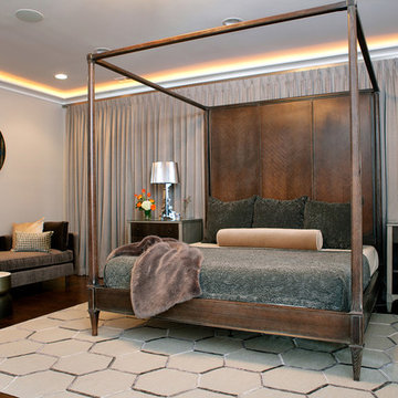 Master Bedroom Drapes - Lincoln Park Residence