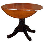 A-America - A-America British Isles 42" Dropleaf Dining Table, Oak/Black BRIOB6310 - British Isles Collection by A-America