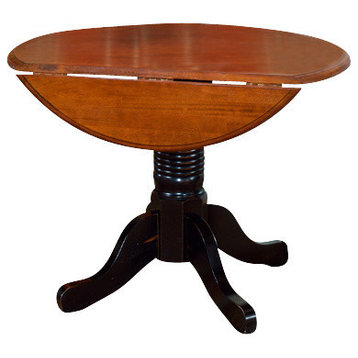 A-America British Isles 42" Dropleaf Dining Table, Oak/Black BRIOB6310