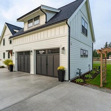 James Hardie Board & Batten and Lap Siding in White