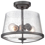 Designers Fountain - Darby Semi-Flush, Weathered Iron - Bulbs not included