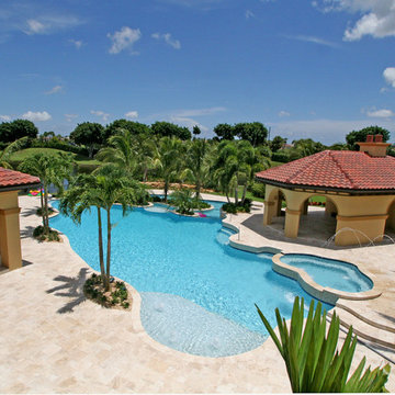 Water Resort Style Pool with Spa and Lazy River in Delray Beach Florida!