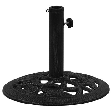 Vidaxl Umbrella Base Black 15.7"x15.7"x12.6" Cast Iron
