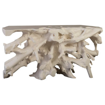 Cast Root Console Table, Gel Coat White