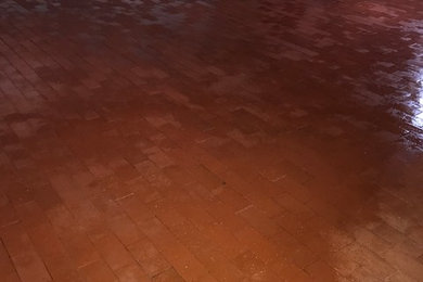 Restoration of brick floor