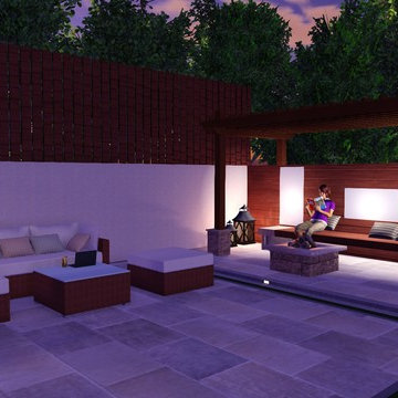 Modern Backyard | Lap Pool and Custom Pergola
