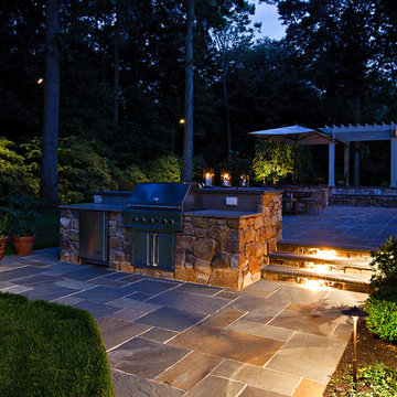 Cherry Hill Patio with Unique Fire Pit