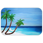 Mary Gifts By The Beach - Hammock Bay Plush Bath Mat, 20"x15" - Bath mats from my original art and designs. Super soft plush fabric with a non skid backing. Eco friendly water base dyes that will not fade or alter the texture of the fabric. Washable 100 % polyester and mold resistant. Great for the bath room or anywhere in the home. At 1/2 inch thick our mats are softer and more plush than the typical comfort mats.Your toes will love you.