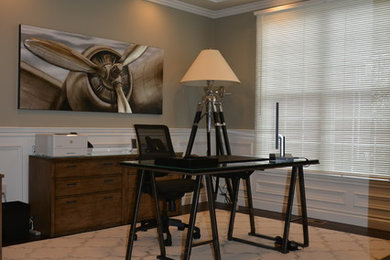 Transitional home office photo in Detroit