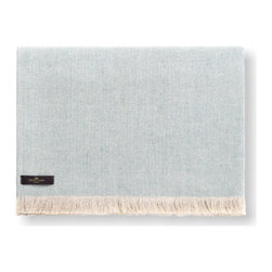 Herringbone Emerald Green Linen Plaid - Throws