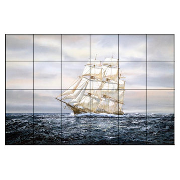 Tile Mural, Clipper Ship by Jack Wemp