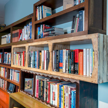 Folk Art Distress Finished Stacking Bookcases and Cabinets