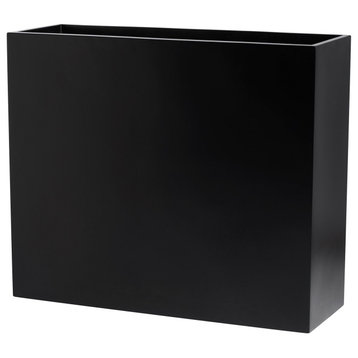 Calistoga Tall Rectangle Planter Box, Black, 36"x12"x30"