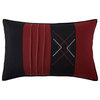 Earline 7-Piece Bedding Comforter Set, Black/Red, Queen