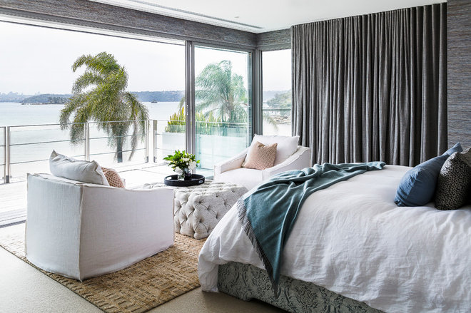 Contemporary Bedroom by Marylou Sobel Interior Design