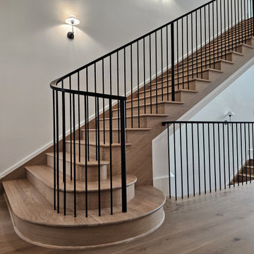 Project #119 | White Oak Staircase with Stacked Bullnose Detail