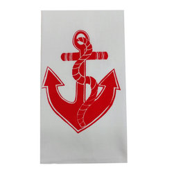 Coastal Assortment-Red Anchor - Dish Towels