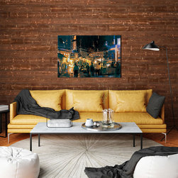 Canyon Brown Painted Charred Shiplap - Wall Panels