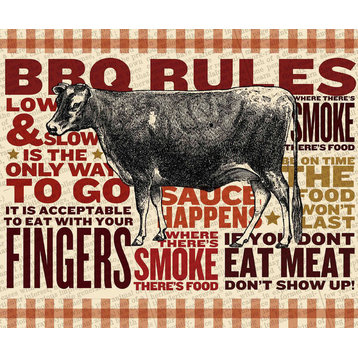 "BBQ Rules" Painting Print on Canvas