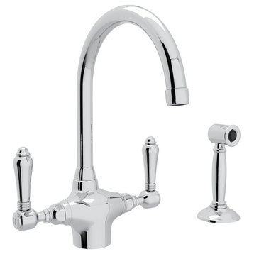 Rohl A1676LMWS-2 San Julio 1.5 GPM 1 Hole Kitchen Faucet - - Polished Chrome