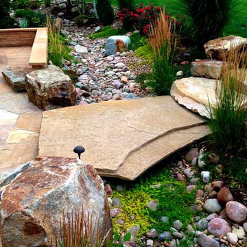 Dry Creek Bed and Stone Slab Bridge