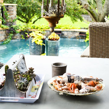 Lakeside free form lagoon pool