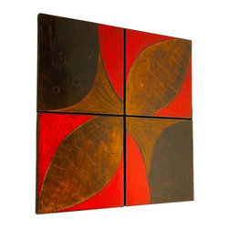 www.essentialsinside.com: abstract red wall art - Products