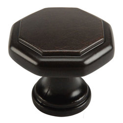 Cosmas - Cabinet Octagon Knob, 1-1/4" Diameter, Set of 25, Oil Rubbed Bronze - Cabinet And Drawer Knobs