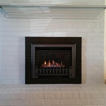 Traditional Brick Fireplace Goes Contemporary